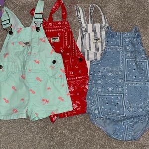 Four overalls
